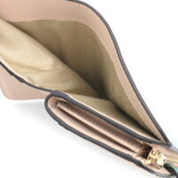 FURLA Camellia Bi Fold Wallet Zephyro Green Ballerina Pink Beige - Picture 2 of 5